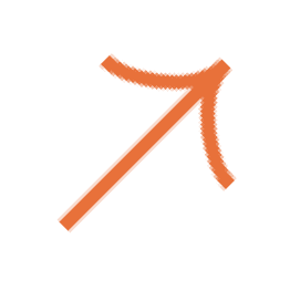 Arrow pointing to recipes and links