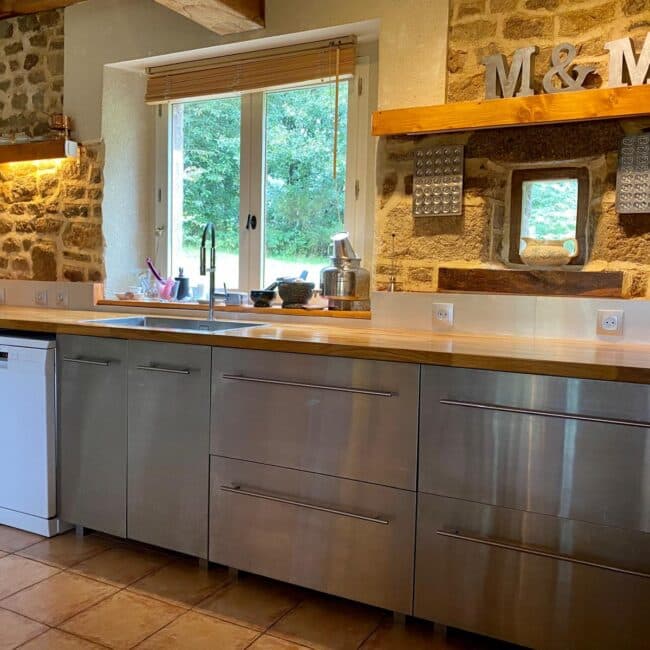 Kitchen interior counter with window